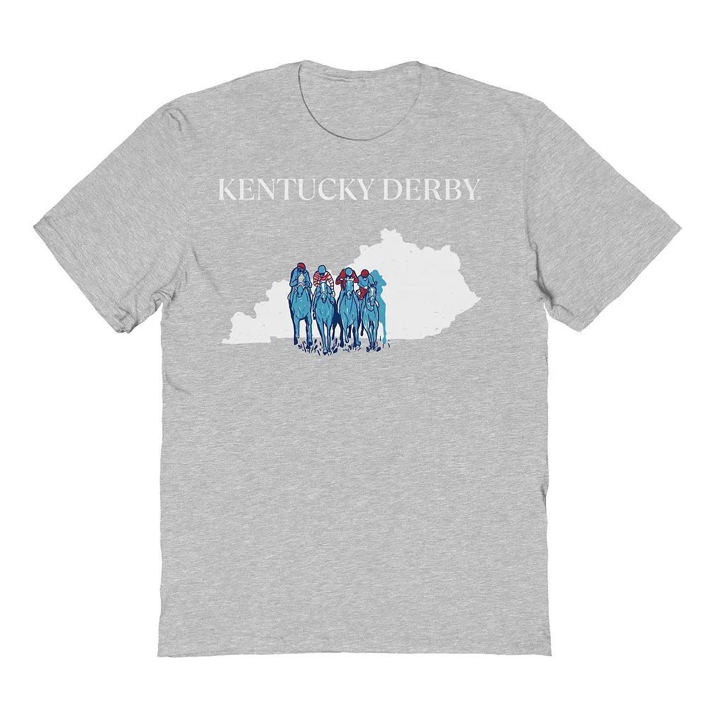 Men's Kentucky Derby Graphic Horizontal Logo Graphic T-Shirt, Size: Medium, Sport Gray Product Image