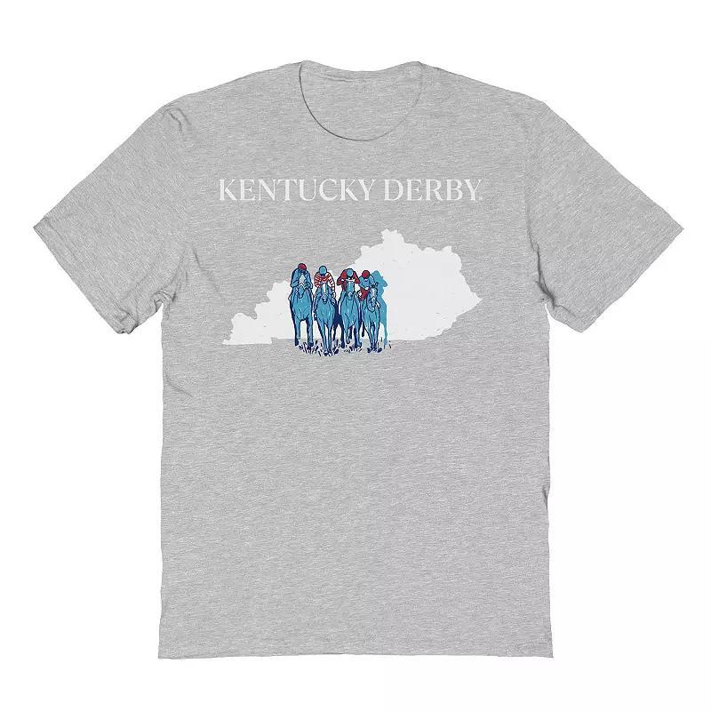 Men's Kentucky Derby Graphic Horizontal Logo Graphic T-Shirt, Size: Medium, Sport Gray Product Image
