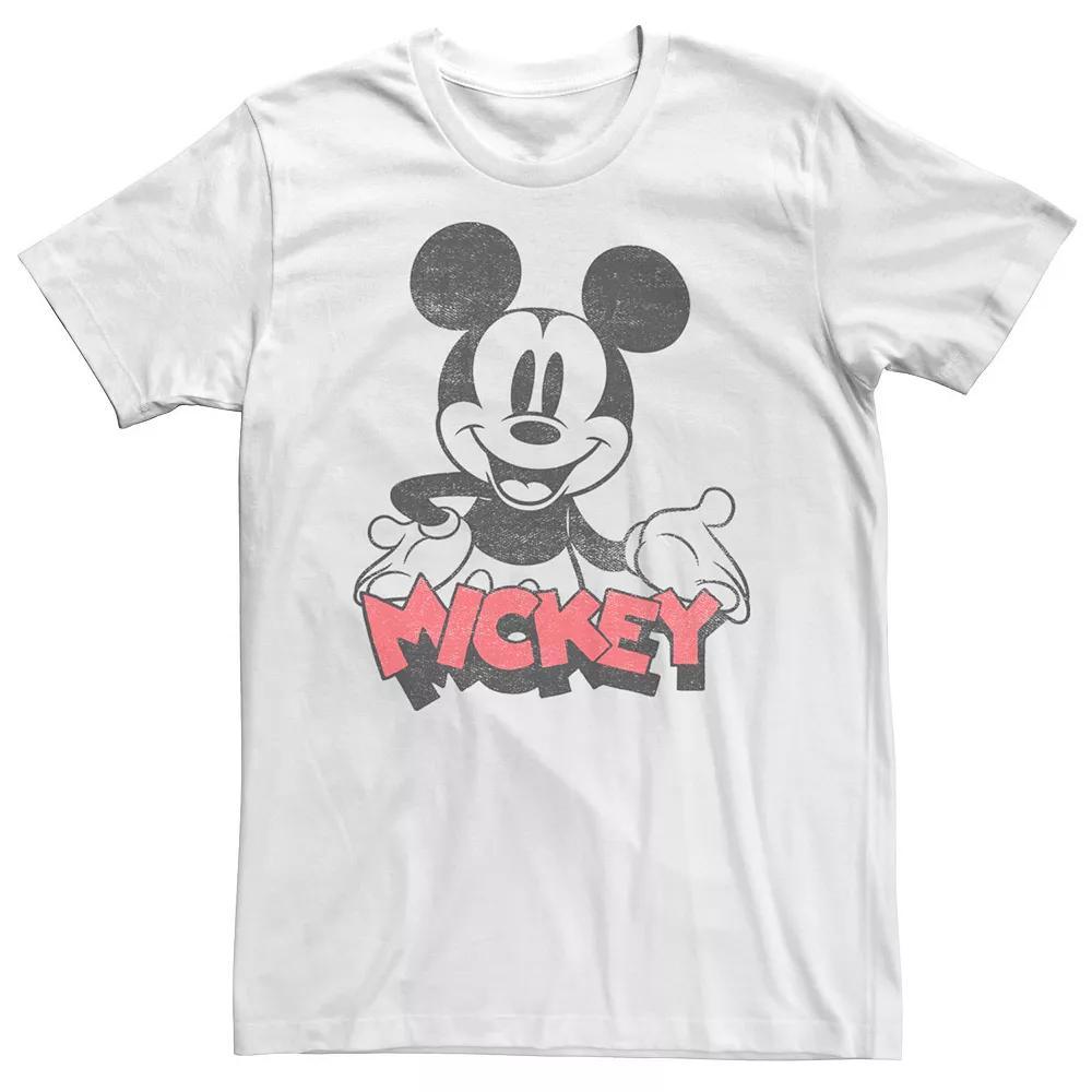 Disney's Mickey Mouse Men's Happy Tee, Size: XL, White Product Image