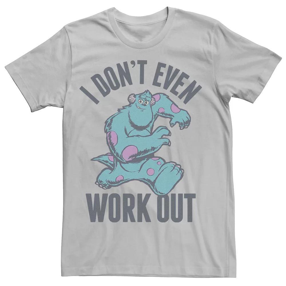 Men's Disney Pixar Monsters University Sulley Don't Even Workout Tee, Size: Small, Silver Product Image