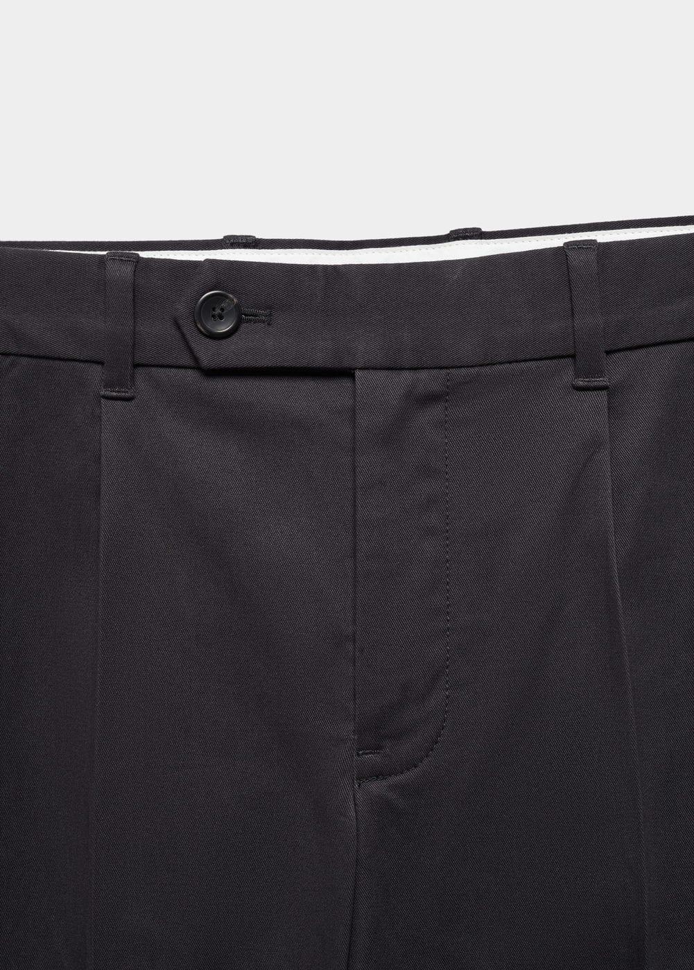 Mango Mens Slim-Fit Cotton Pleated Pants Product Image