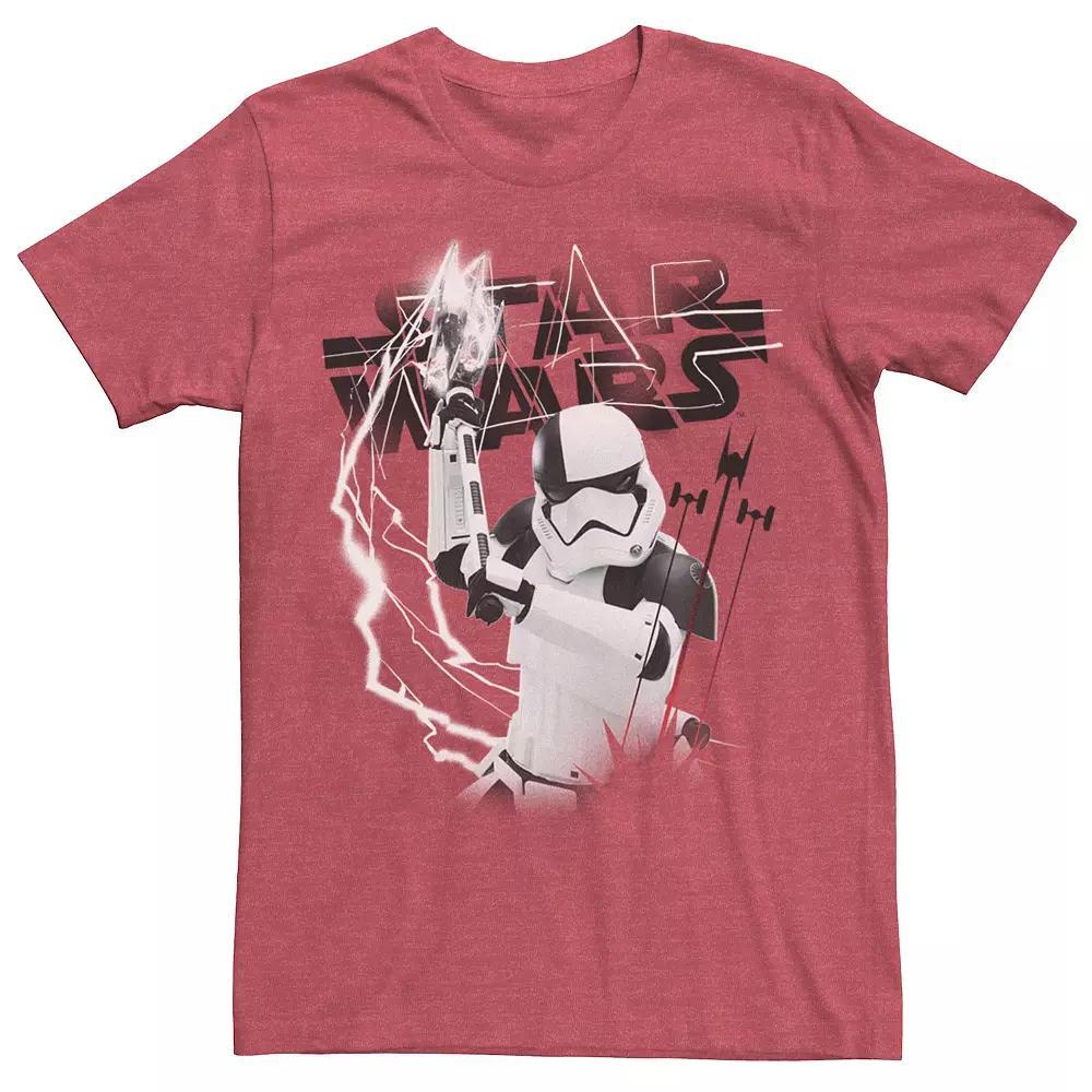 Men's Star Wars Last Jedi Stormtrooper Electrical Logo Tee, Size: 3XL, Red Product Image