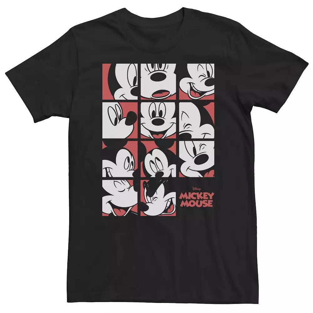 Disney's Mickey Mouse Big & Tall Expressions Boxes Tee, Men's, Size: XL Tall, Black Product Image