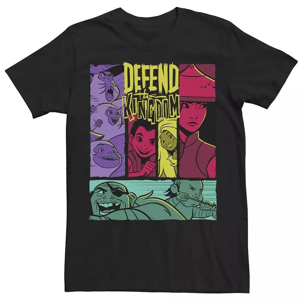 Disney's Raya And The Last Dragon Defend The Kingdom Men's Tee, Size: Medium, Black Product Image