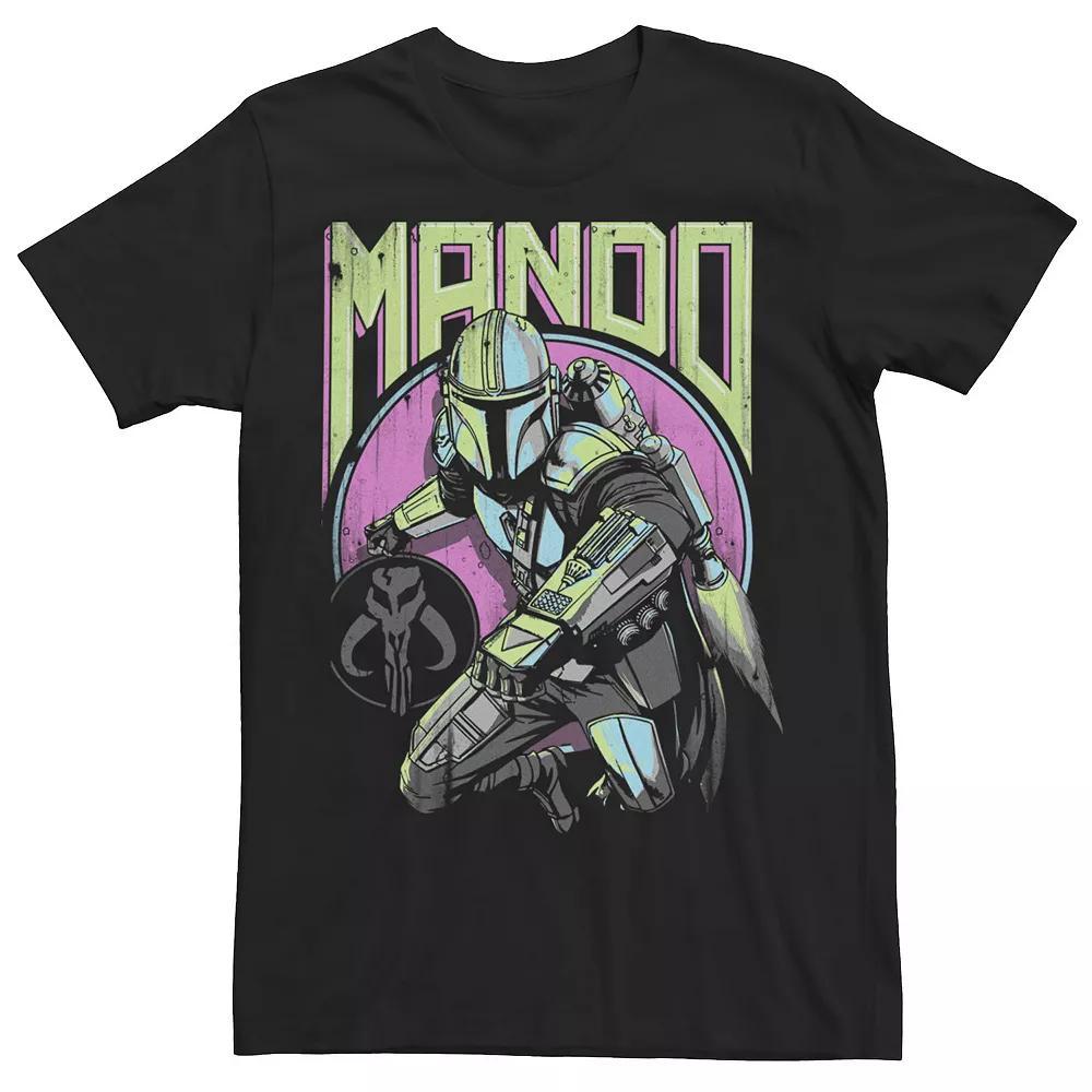 Men's Star Wars: The Mandalorian Mando New Wave and Icon Tee, Size: XXL, Black Product Image