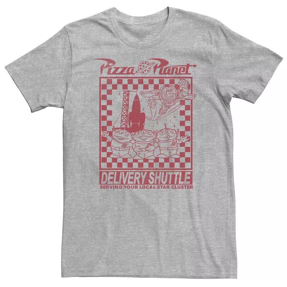 Big & Tall Disney / Pixar Toy Story Pizza Planet Delivery Shuttle Tee, Men's, Size: XXL Tall, Athletic Grey Product Image