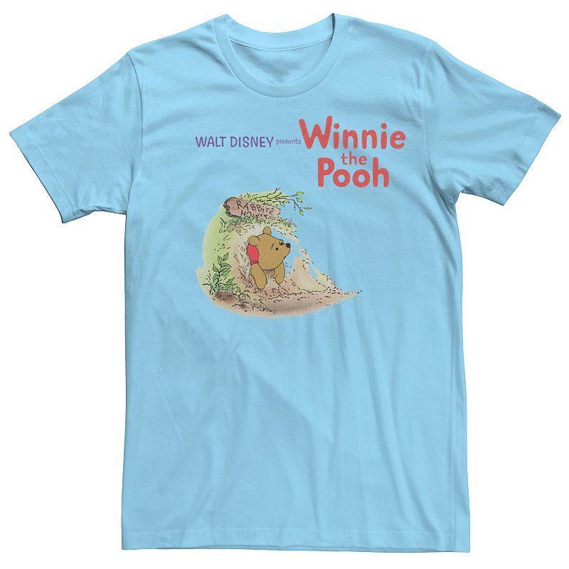 Disney's Winnie The Pooh Men's Stuck In Rabbit's Home Logo Tee, Size: Large, Light Blue Product Image