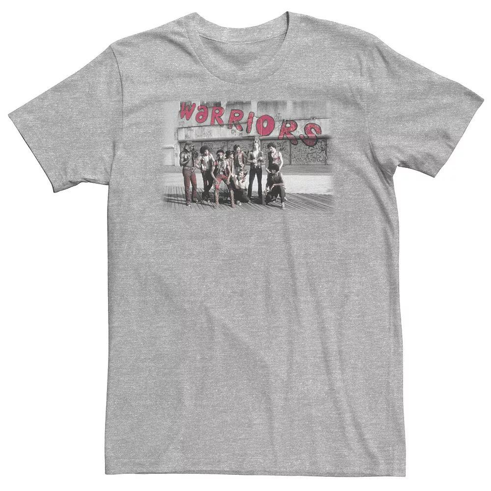 Big & Tall The Warriors Red Accent Group Shot Tee, Men's, Size: Large Tall, Athletic Grey Product Image
