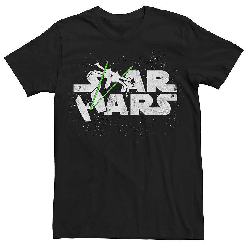Men's Star Wars Space Logo X-Wing Tie Fighter Graphic Tee, Size: Medium, Black Product Image