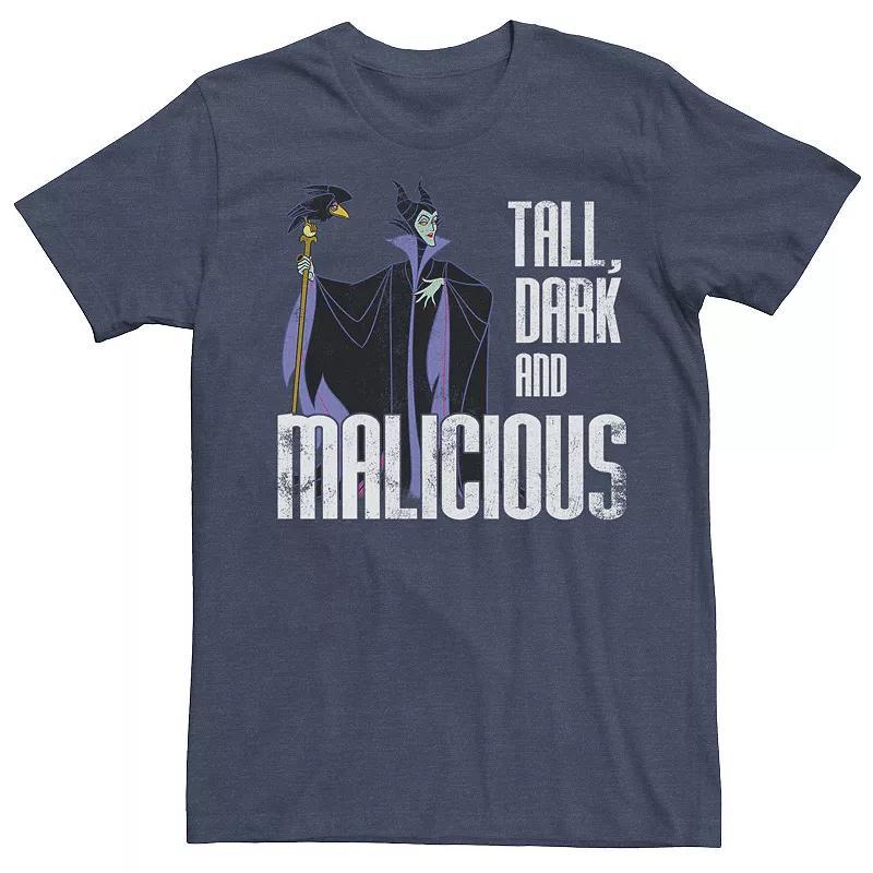 Disney's Sleeping Beauty Maleficent Tall Dark and Malicious Men's Tee, Size: Medium, Navy Grey Product Image