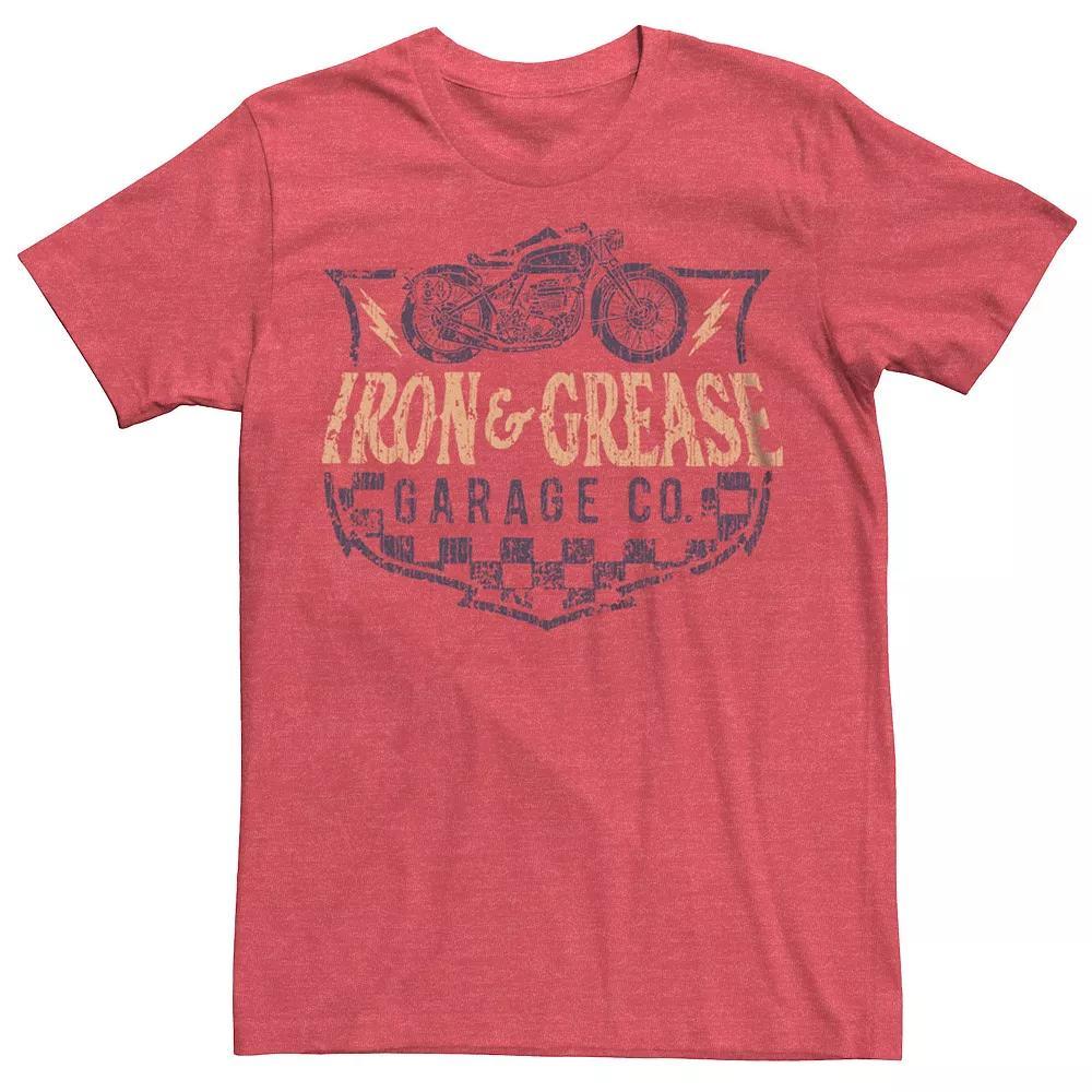 Men's Iron & Grease Garage Co. Graphic Tee, Size: XL, Red Grey Product Image