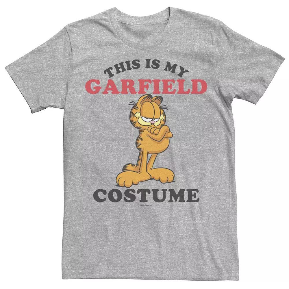 Men's Garfield "This Is My Garfield Costume" Graphic Tee, Size: Medium, Athletic Grey Product Image