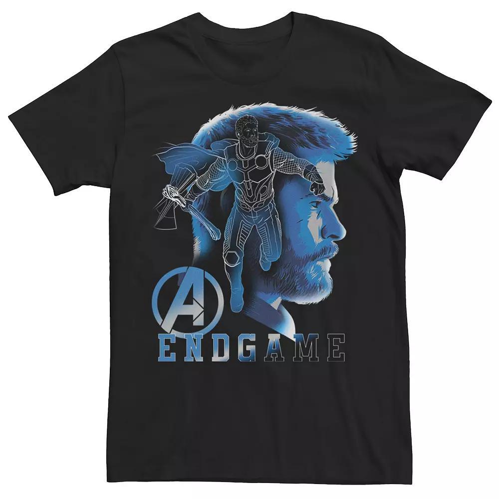 Men's Marvel Avengers Endgame Thor Silhouette Poster Tee, Size: Large, Black Product Image