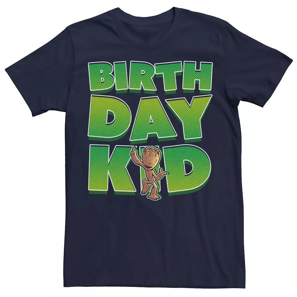 Men's Marvel Guardian Of The Galaxy Young Groot Birthday Kid Tee, Size: Large, Blue Product Image