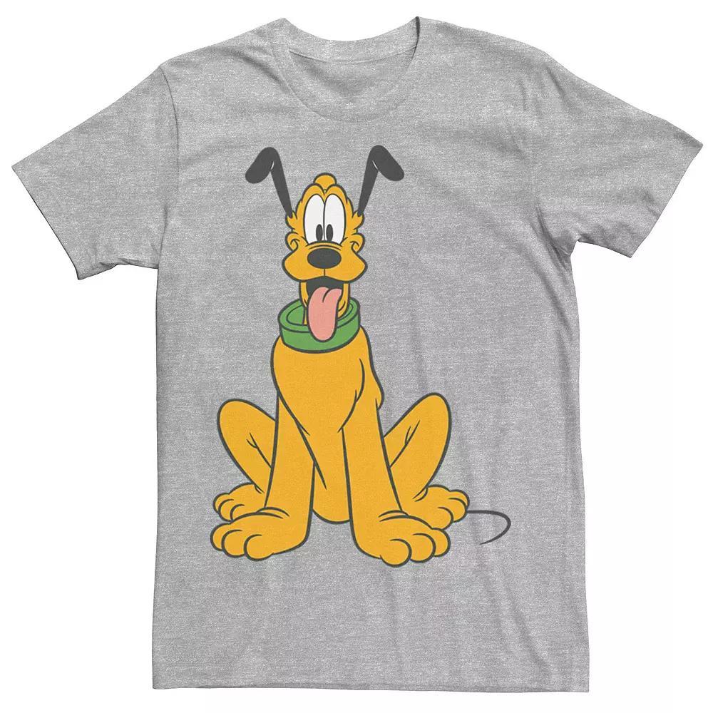 Disney's Mickey Mouse Pluto The Dog Portrait Men's Tee, Size: XXL, Athletic Grey Product Image