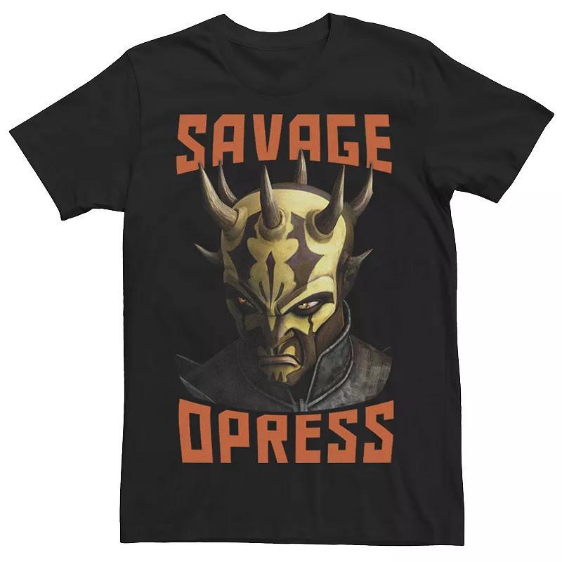 Men's Star Wars: Clone Wars Savage Opress Big Face Tee, Size: XXL, Black Product Image