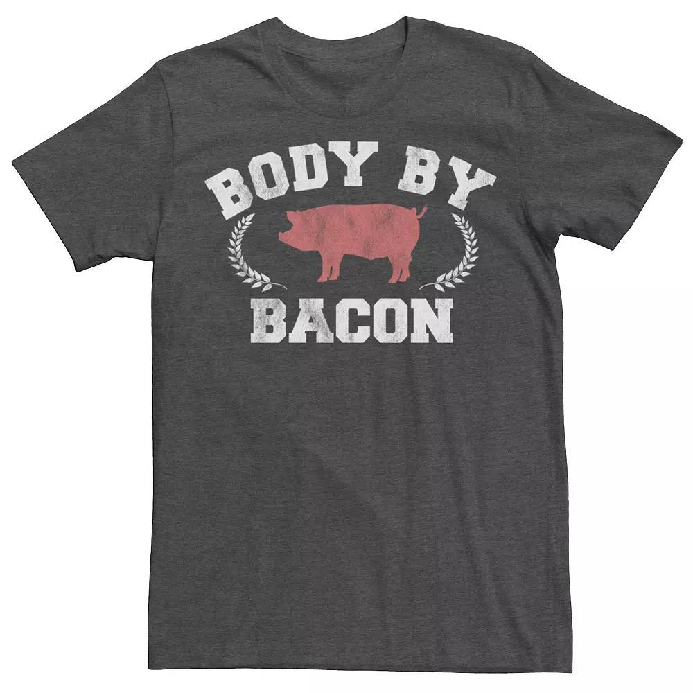 Men's Body By Bacon Athletica Logo Tee, Size: Small, Grey Heather Product Image