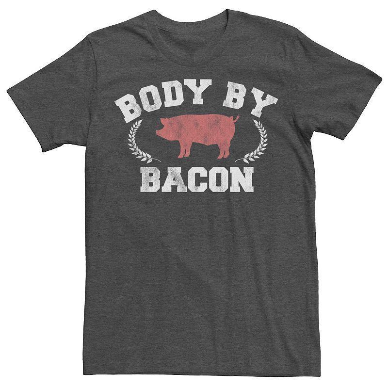 Men's Body By Bacon Athletica Logo Tee, Size: Small, Grey Heather Product Image