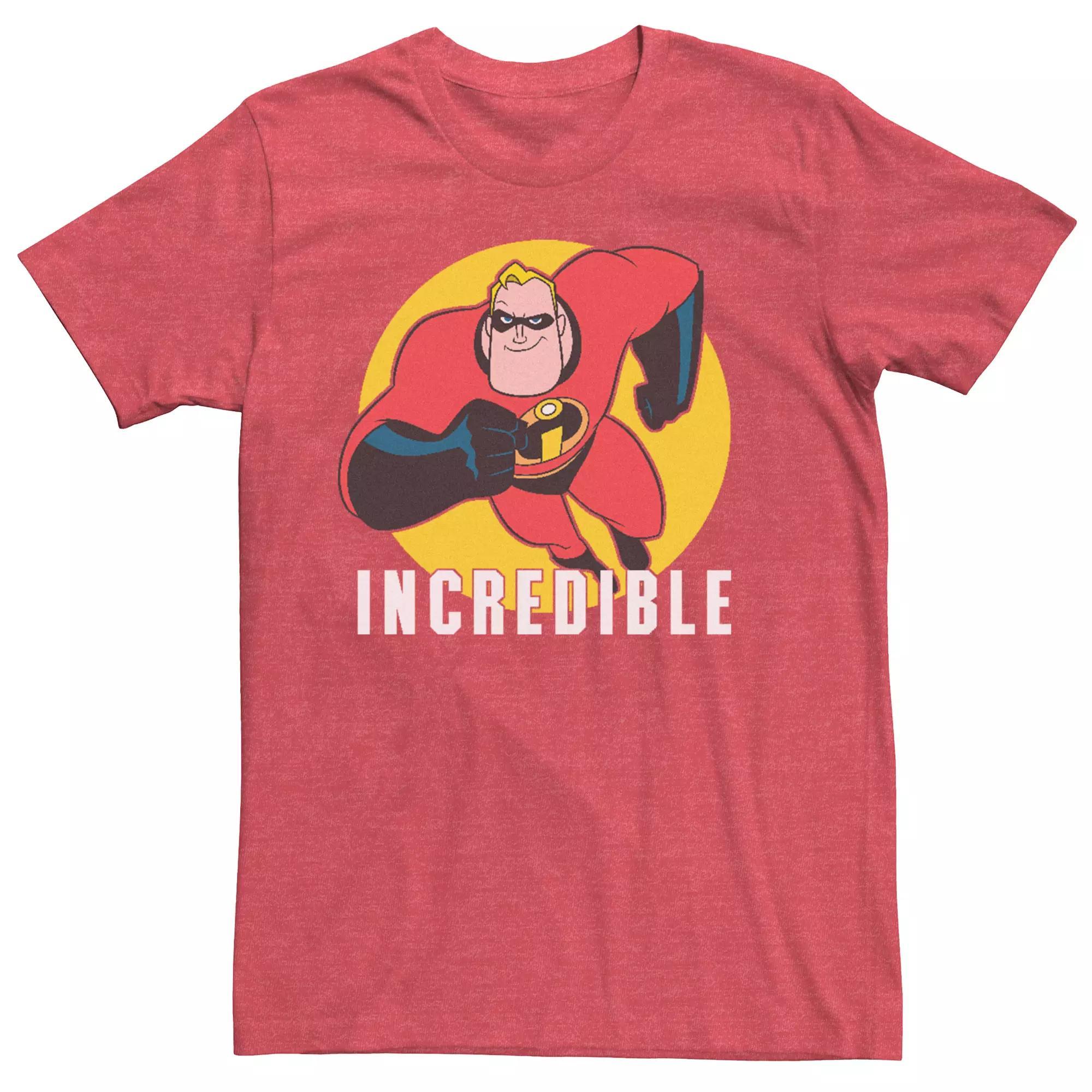 Disney / Pixar's The Incredibles Mr. Incredible Men's Circle Tee, Size: Small, Red Grey Product Image