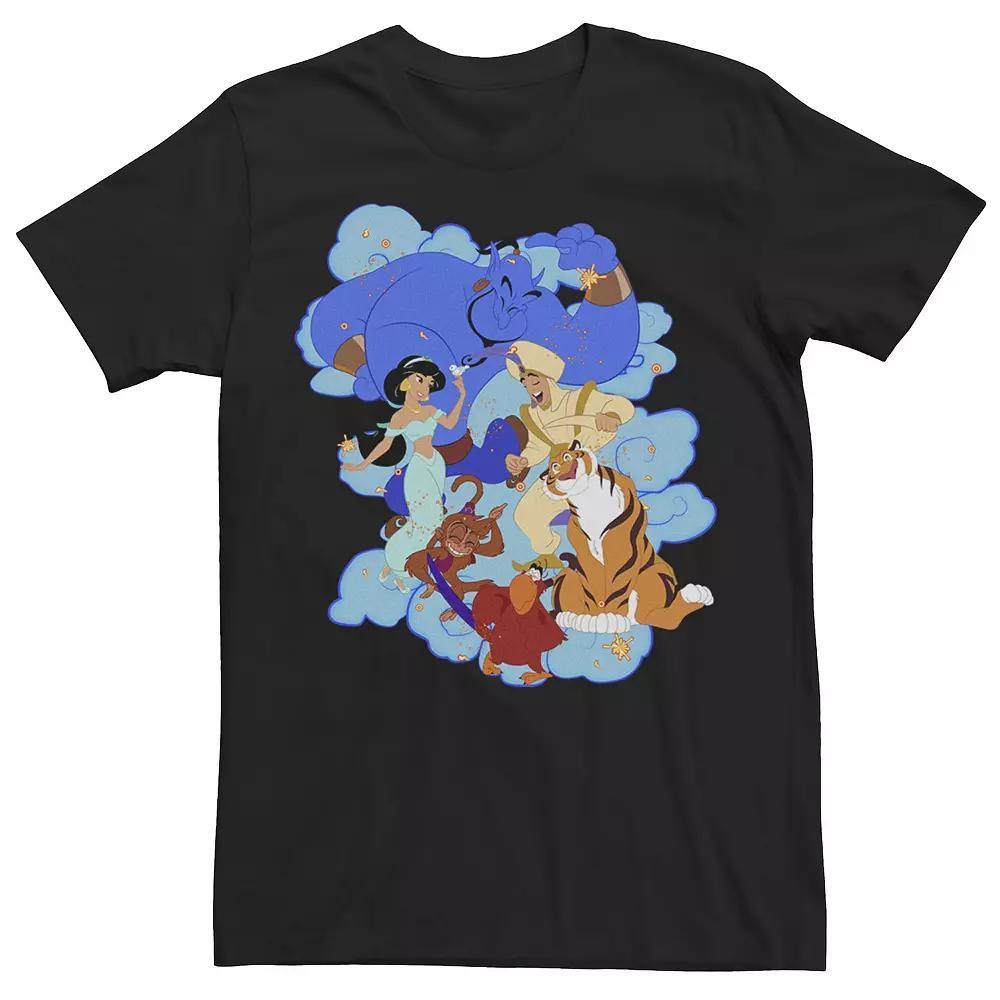 Disney's Aladdin Group Shot Agrabah Dance Off Men's Tee, Size: Large, Black Product Image