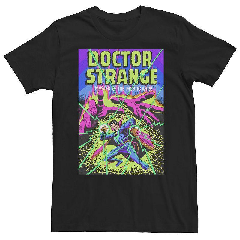 Big & Tall Marvel Doctor Strange Mystic Arts Neon Tee, Men's, Size: XL Tall, Black Product Image