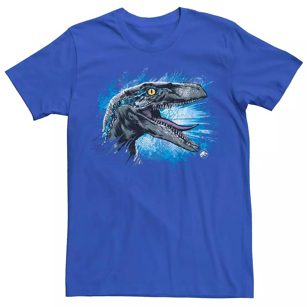 Men's Jurassic World Blue Raptor Splatter Tee, Size: Small, Royal Product Image
