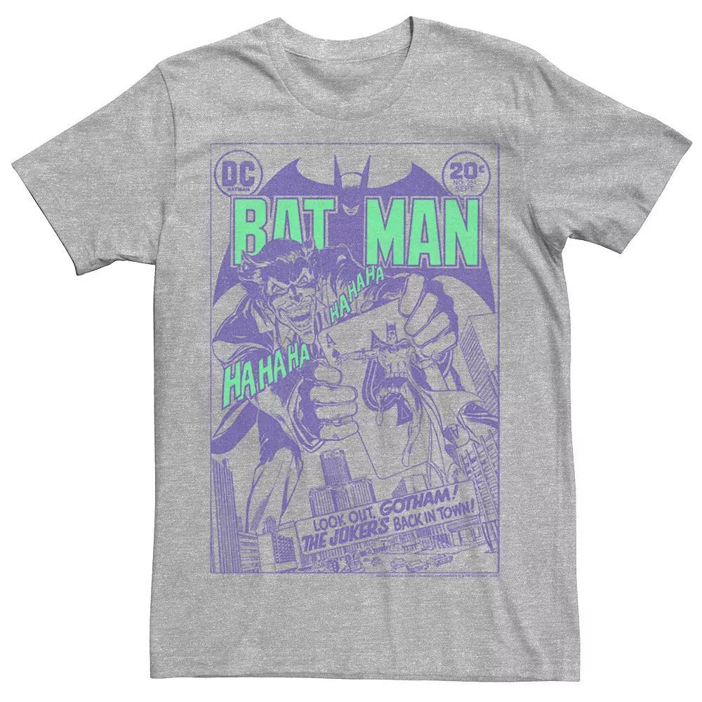 Men's DC Comics Batman Joker Cover Tee, Size: XL, Athletic Grey Product Image