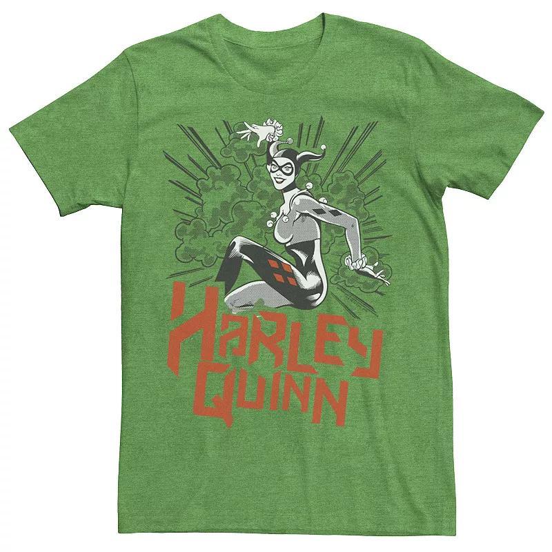 Men's DC Comics Harley Quinn Action Pose Tee, Size: Large, Kelly Grey Product Image