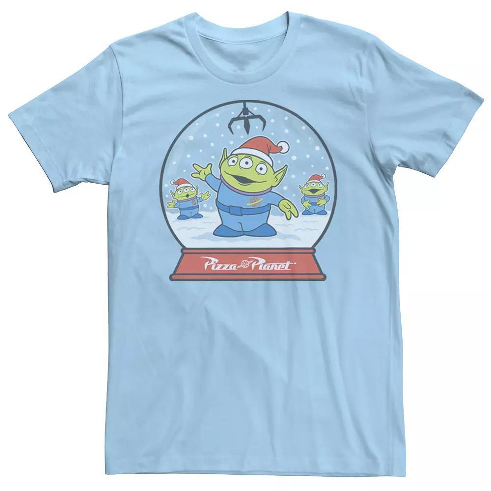 Men's Disney Pixar Toy Story Aliens Pizza Planet Snowglobe Tee, Size: Small, Light Blue Product Image
