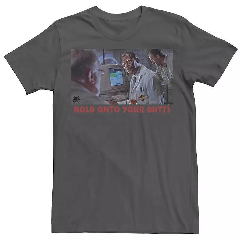 Men's Jurassic Park Hold Onto Your Butts Photo Tee, Size: Large, Royal Product Image