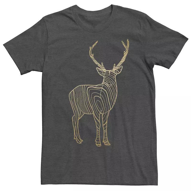 Mens Sun Deer Tree Grain Fill Tee Grey Heather Product Image