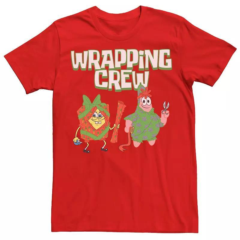 Men's Spongebob Squarepants Patrick Wrapping Crew Tee, Size: XL, Red Grey Product Image