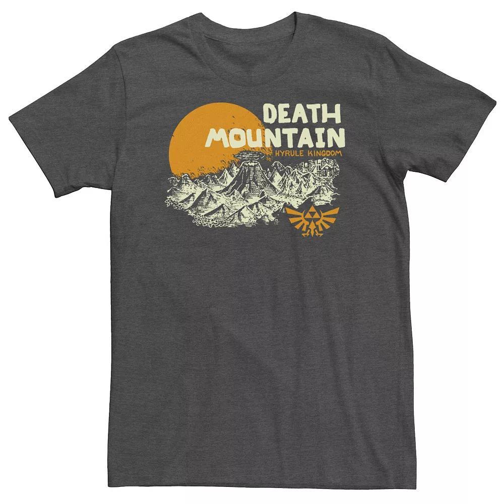 Big & Tall Nintendo The Legend Of Zelda Hyrule Death Mountain Scenery Tee, Men's, Size: XL Tall, Grey Heather Product Image