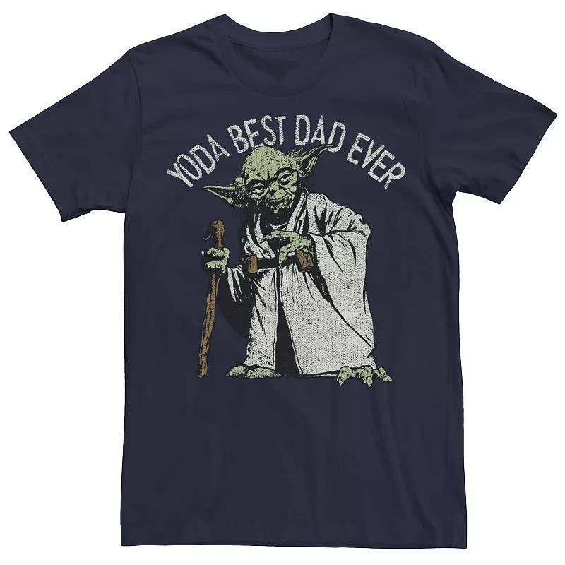 Men's Star Wars Yoda Best Dad Ever Tee, Size: XS, Blue Product Image