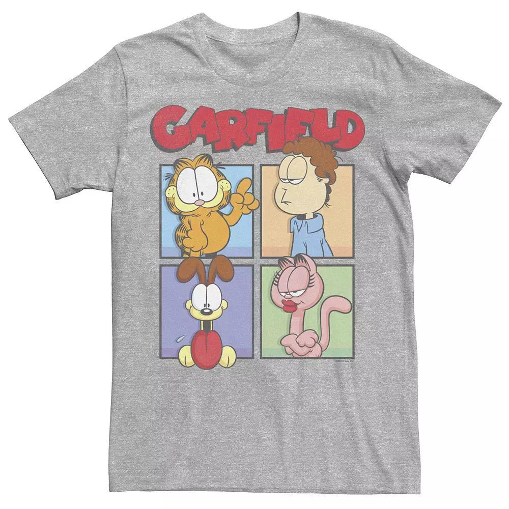 Men's Garfield Boxs Group Shot Tee, Size: Large, Athletic Grey Product Image