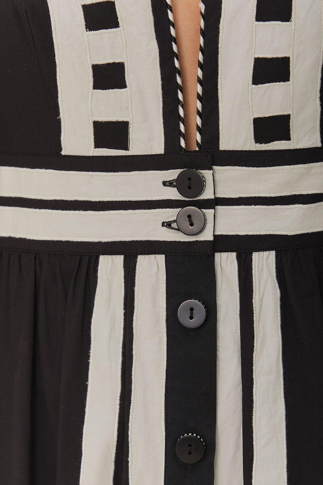 Black Nature Buttoned Maxi Dress Product Image