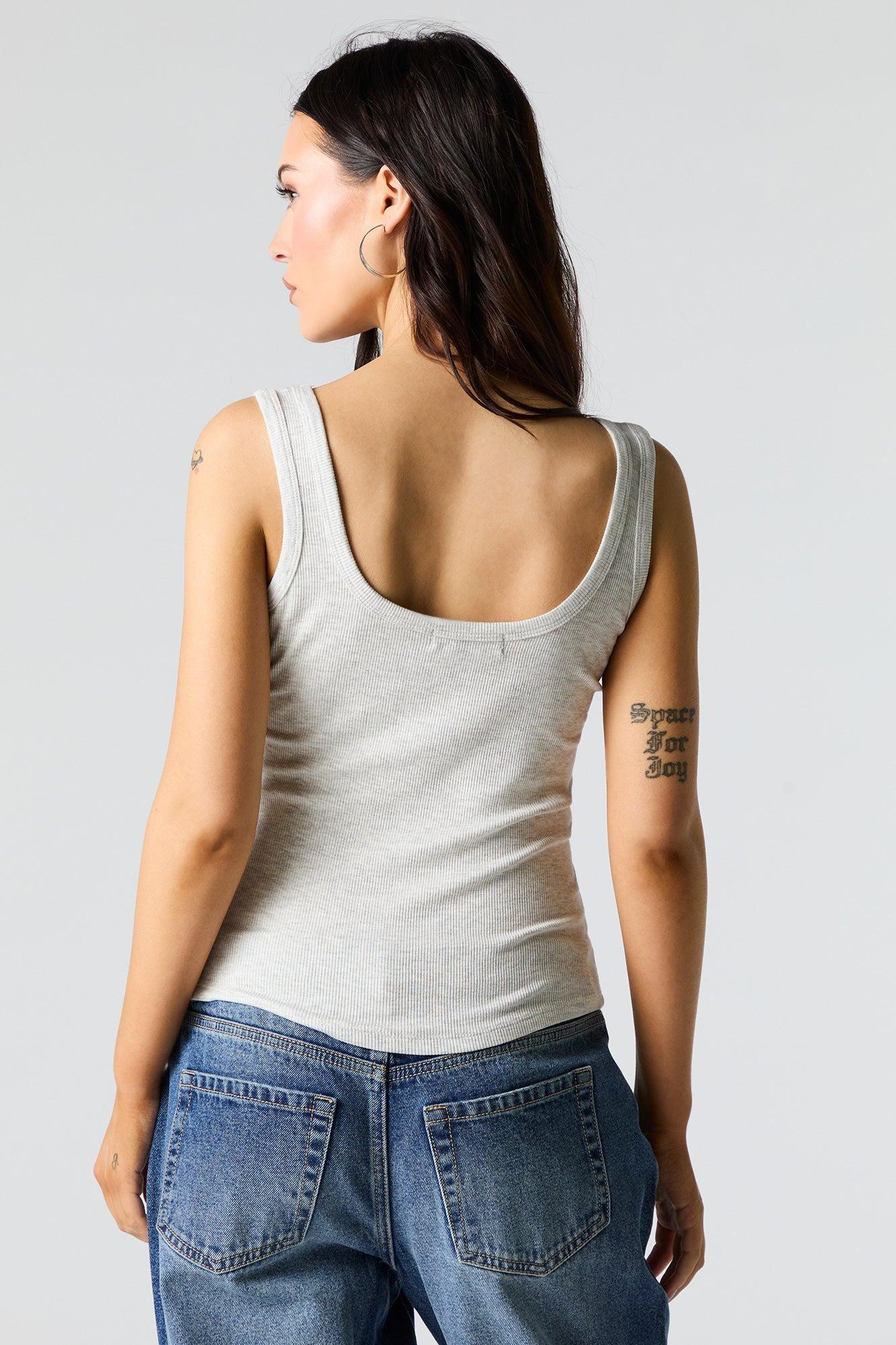 Ribbed Scoop Neck Tank Female Product Image