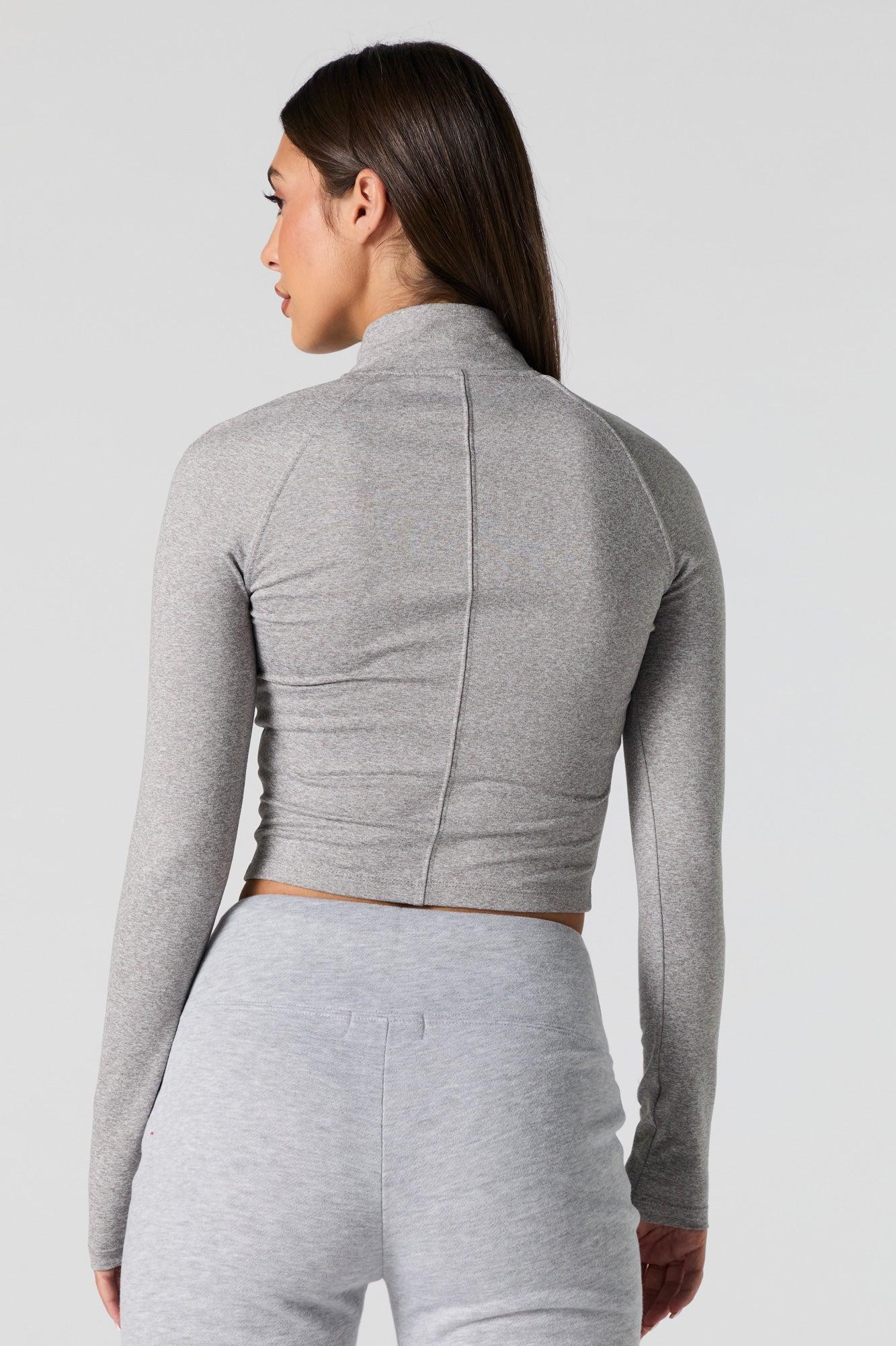 Active Mock Zip-Up Long Sleeve Top Female Product Image
