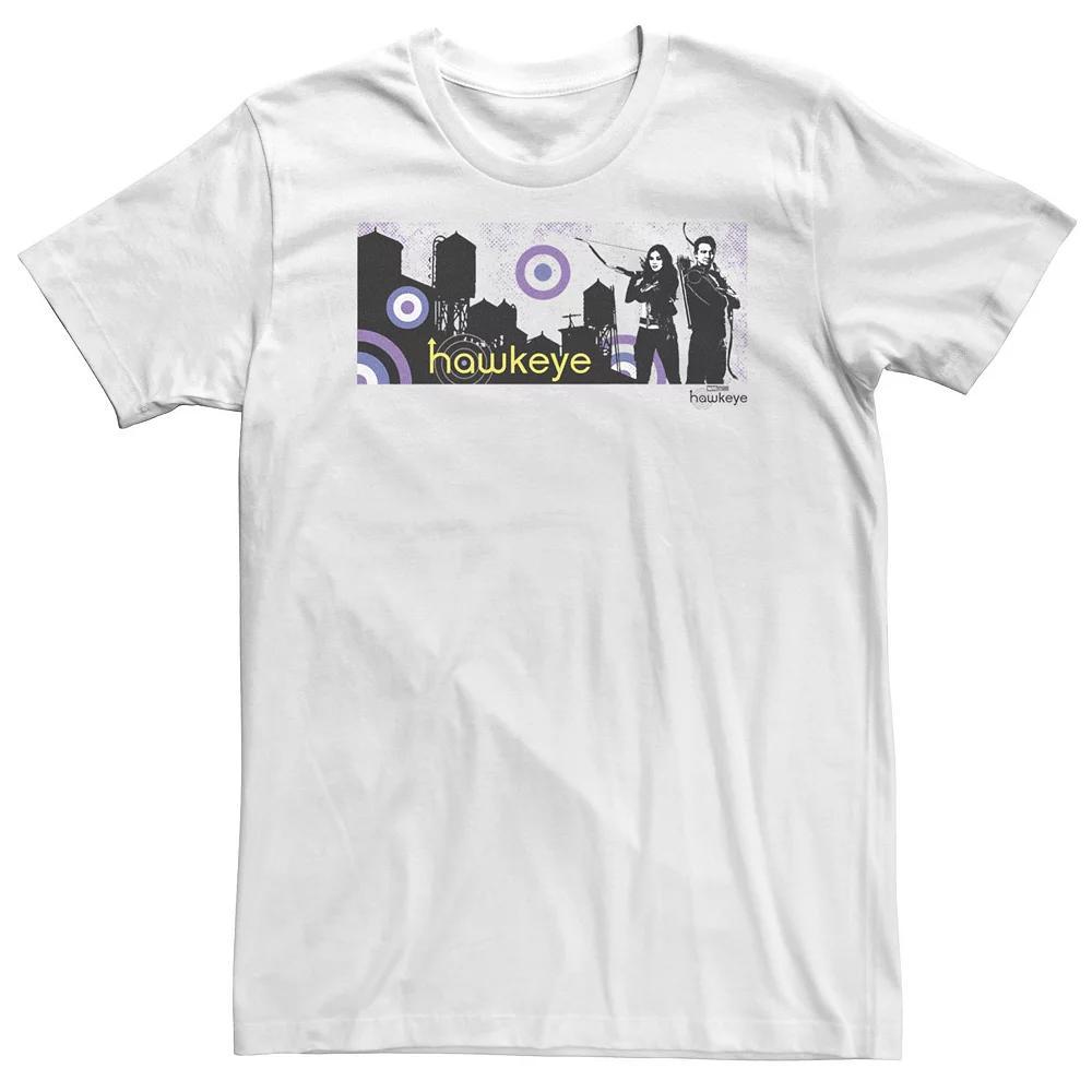 Big & Tall Marvel Hawkeye Stamp Portrait Tee, Men's, Size: 4XL, White Product Image