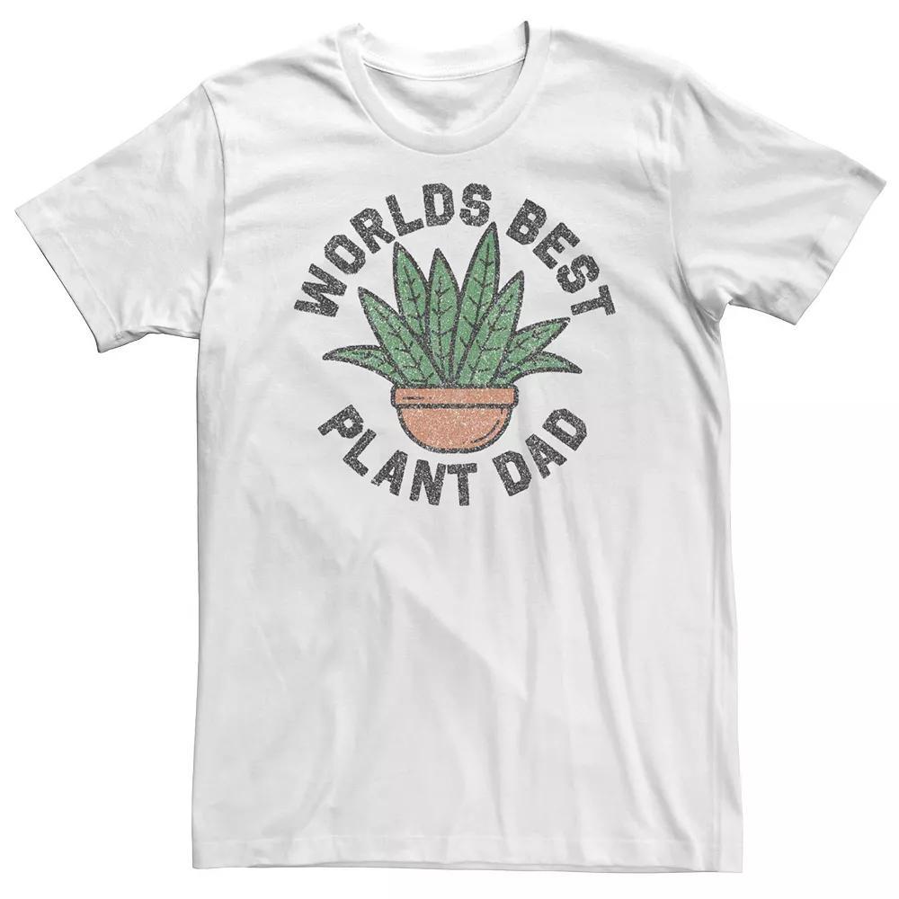 Big & Tall Father's Day "Worlds Best Plant Dad" Tee, Men's, Size: 3XL, Athletic Grey Product Image