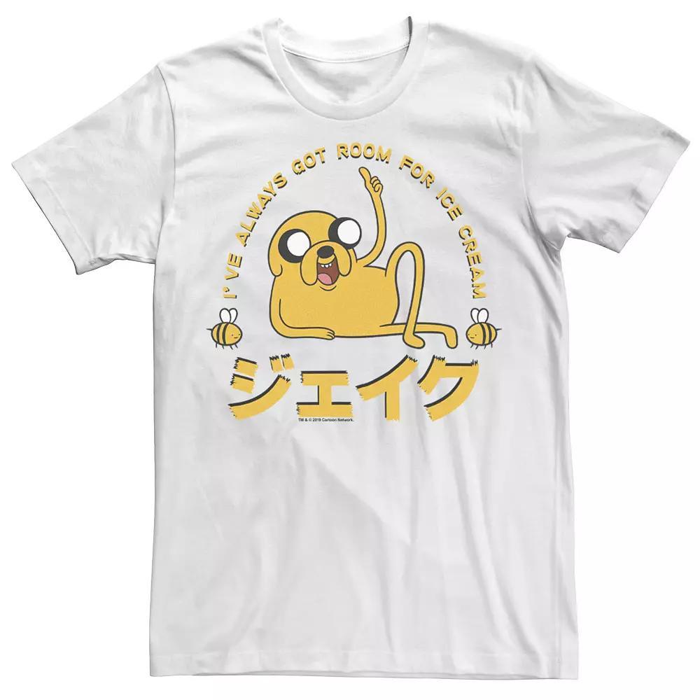 Men's Cartoon Network Adventure Time Jake I've Always Got Room For Ice Cream Kanji Tee, Size: Small, White Product Image