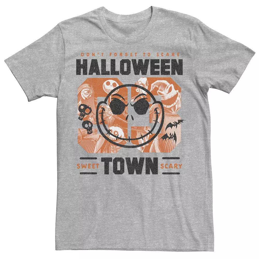 Disney's The Nightmare Before Christmas Men's Halloween Town Collage Tee, Size: XL, Athletic Grey Product Image