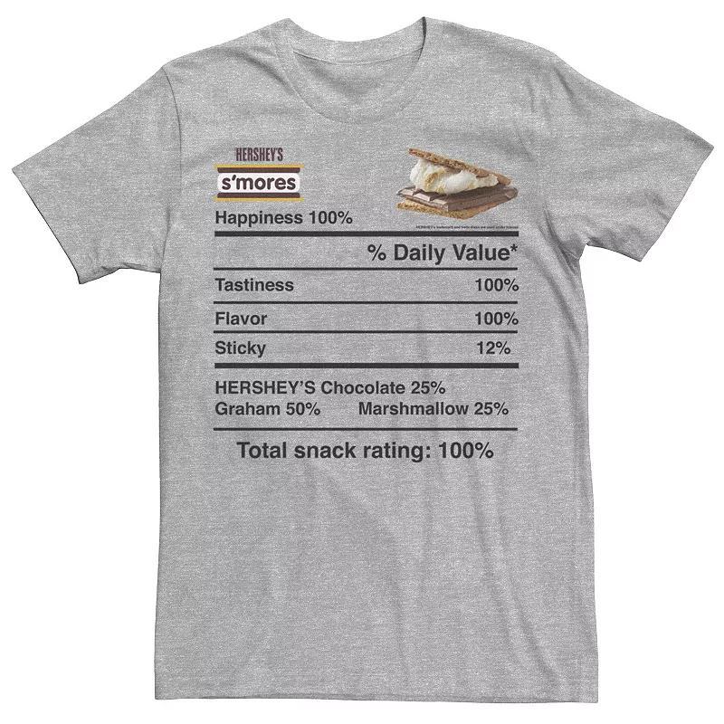 Men's Hershey's S'mores Nutritonal Facts Graphic Tee, Size: Medium, Athletic Grey Product Image