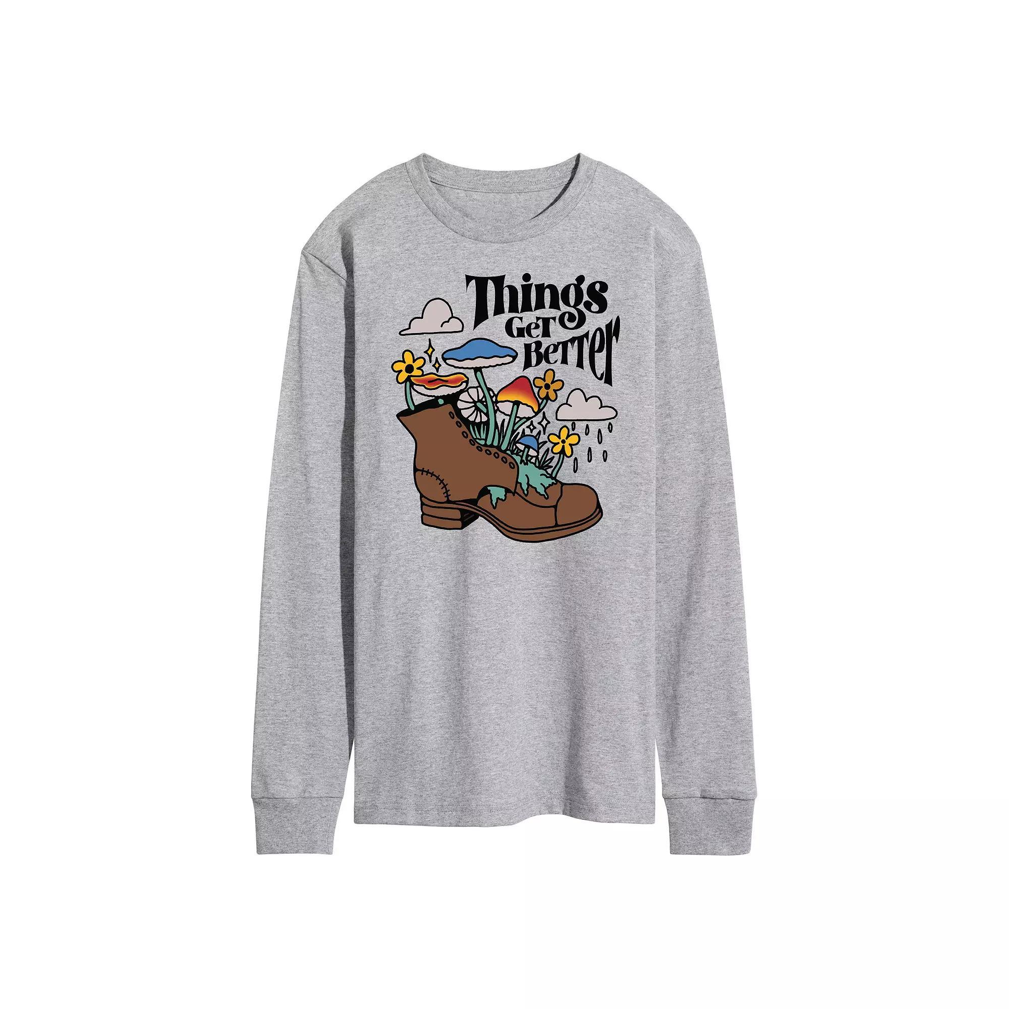 Mens Things Get Better Graphic Tee Product Image