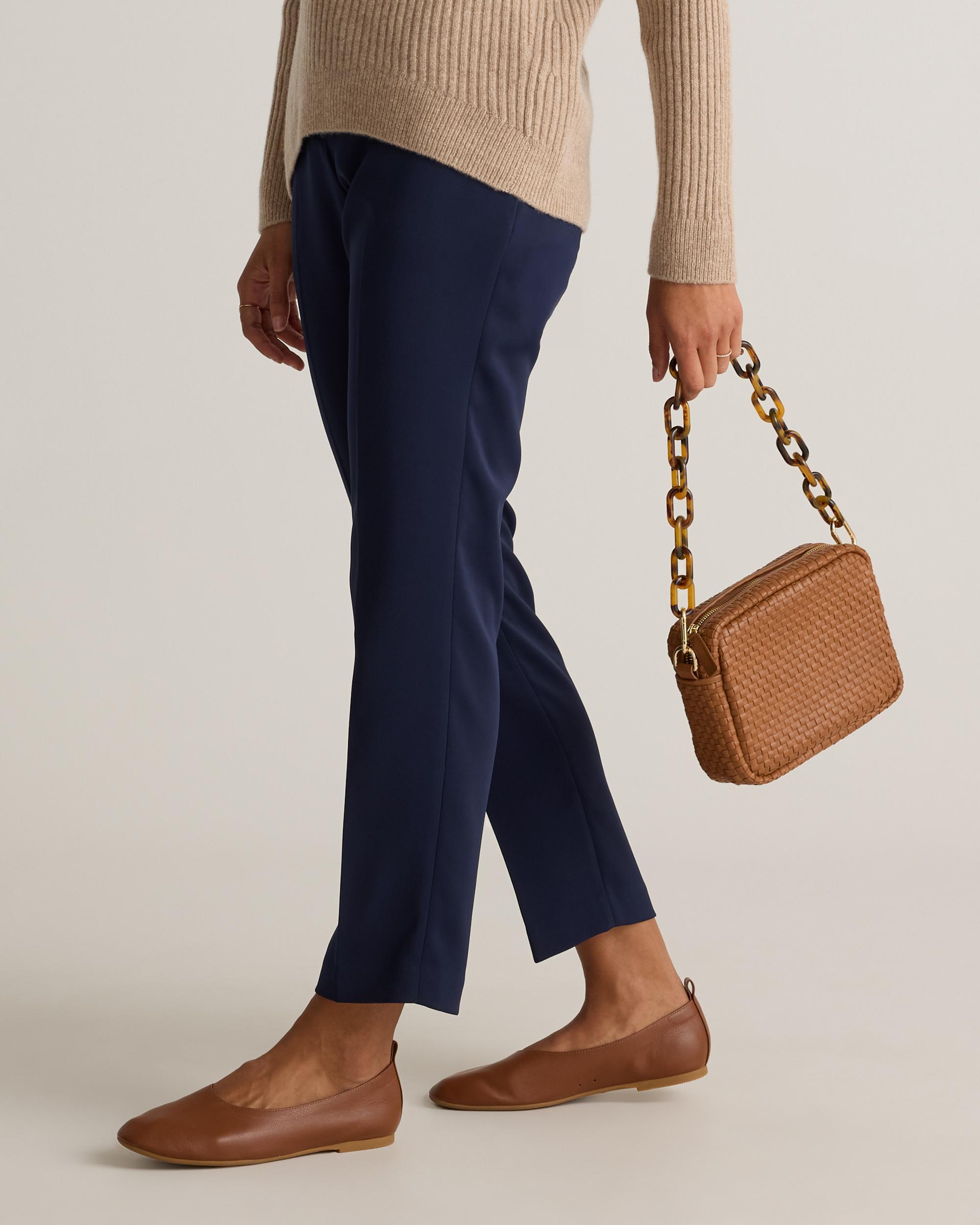 Quince | Women's Stretch Crepe Ankle Pants Recycled Polyester Product Image