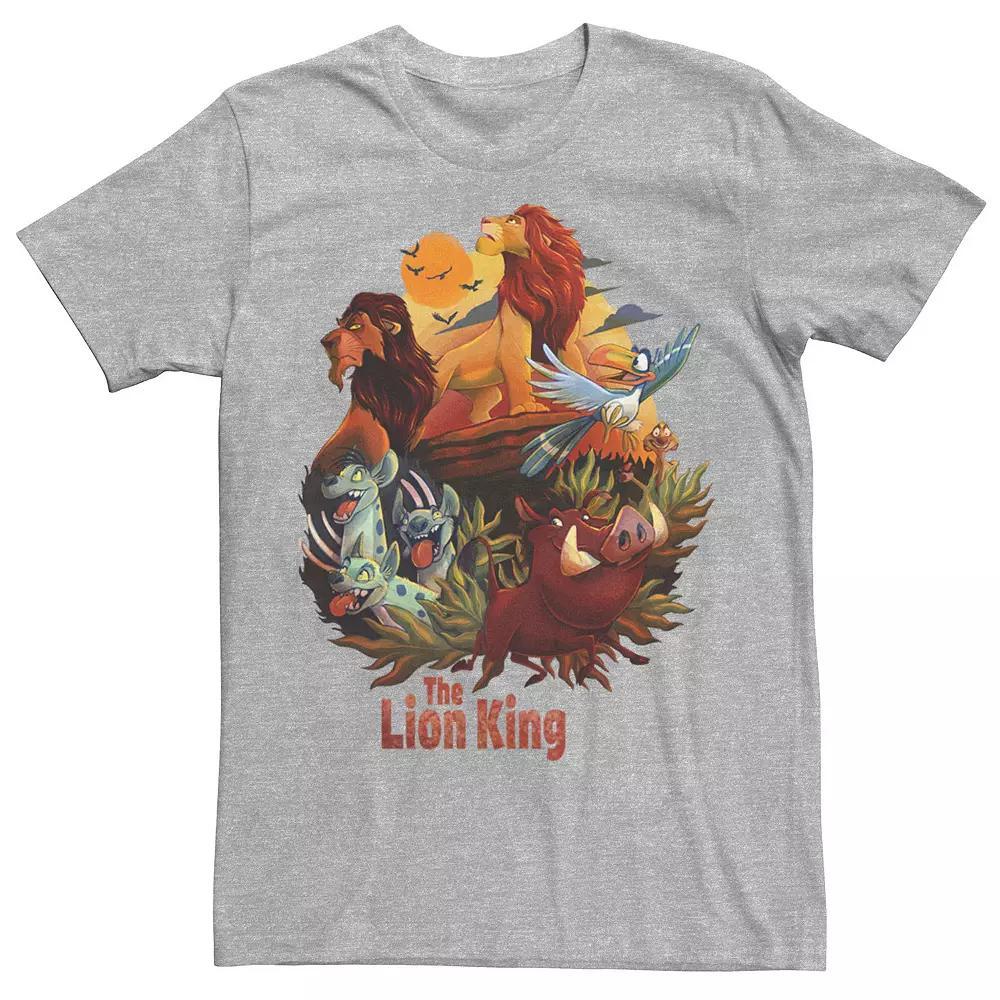 Disney's Lion King Men's Main Cast Poster Tee, Size: 3XL, Athletic Grey Product Image