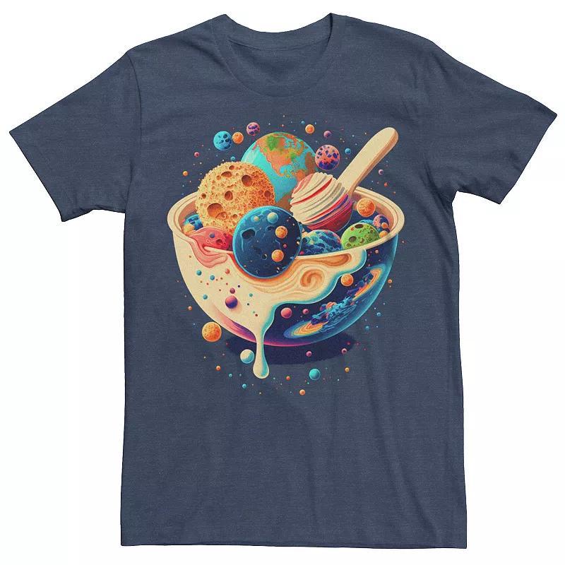 Men's Milky Way Cereal Bowl Graphic Tee, Size: XS, Navy Grey Product Image