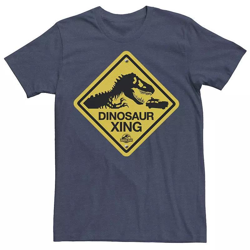 Men's Jurassic Park Dinosaur Crossing Yellow Sign Tee, Size: XXL, Kelly Product Image