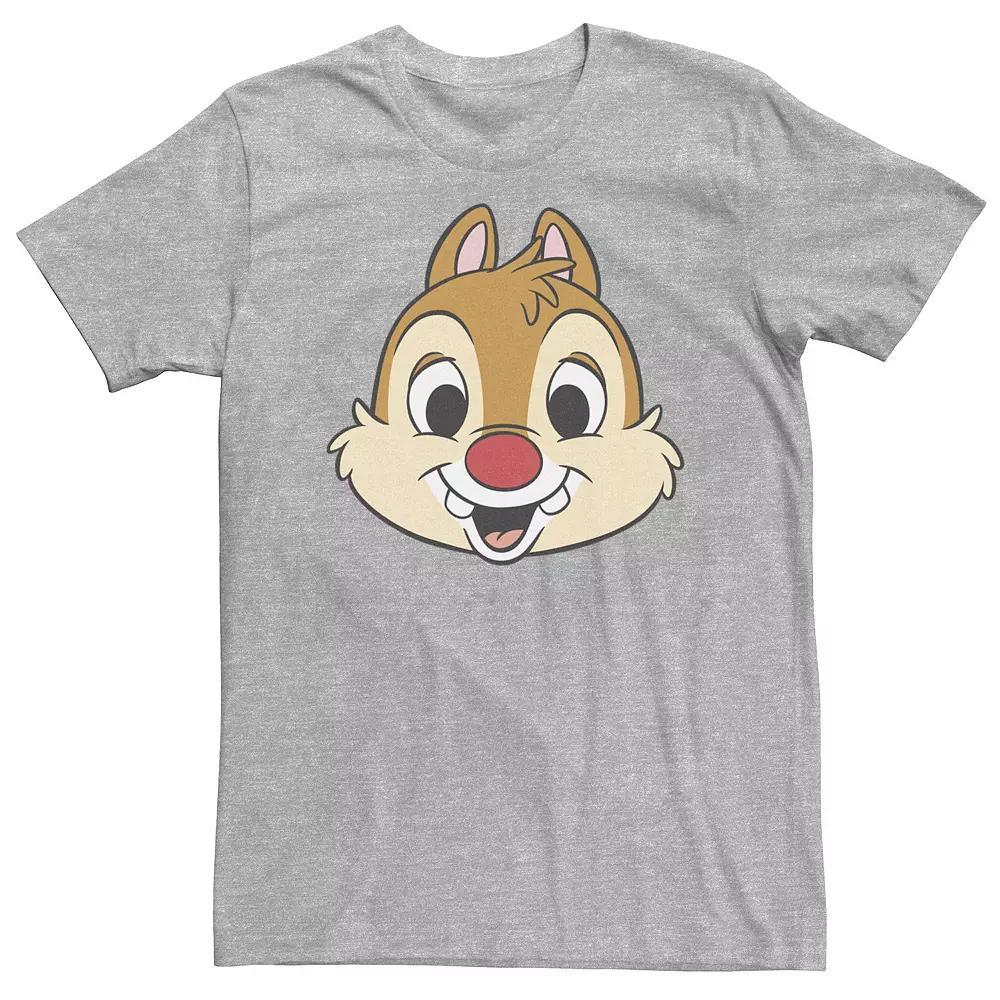 Big & Tall Disney Chip And Dale Dale Transparent Eyes & Mouth Tee, Men's, Size: 3XL Tall, Athletic Grey Product Image