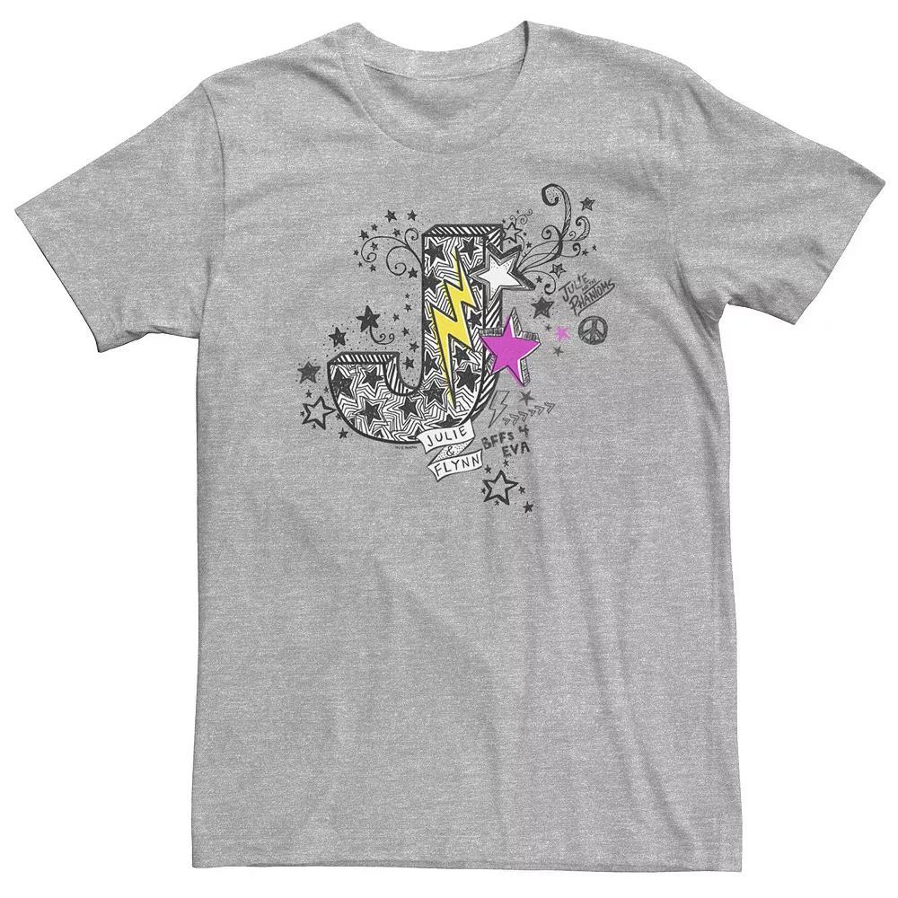 Big & Tall Julie And The Phantoms Julie & Flynn J Sketch Tee, Men's, Size: 3XL, Athletic Grey Product Image